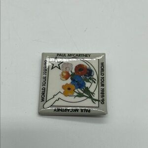 Paul McCartney World Tour Art Tile with Floral Design